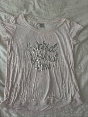 Cinderella x Lauren Conrad Light Pink Glitter Graphic Tee Bibbidi Bobbidi Boo